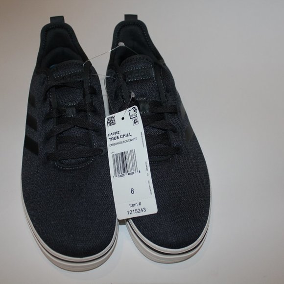 Adidas True Chill Carbon Black Sneakers Mens Shoes - Picture 2 of 5